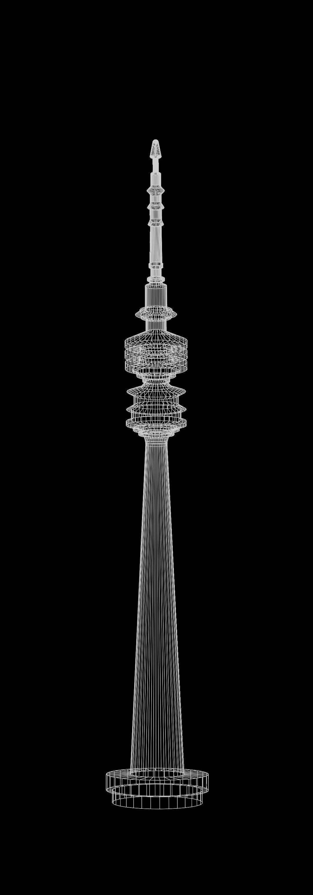 Televisiontower Radiotower Architecture Tower Building Low-poly 3D model_31