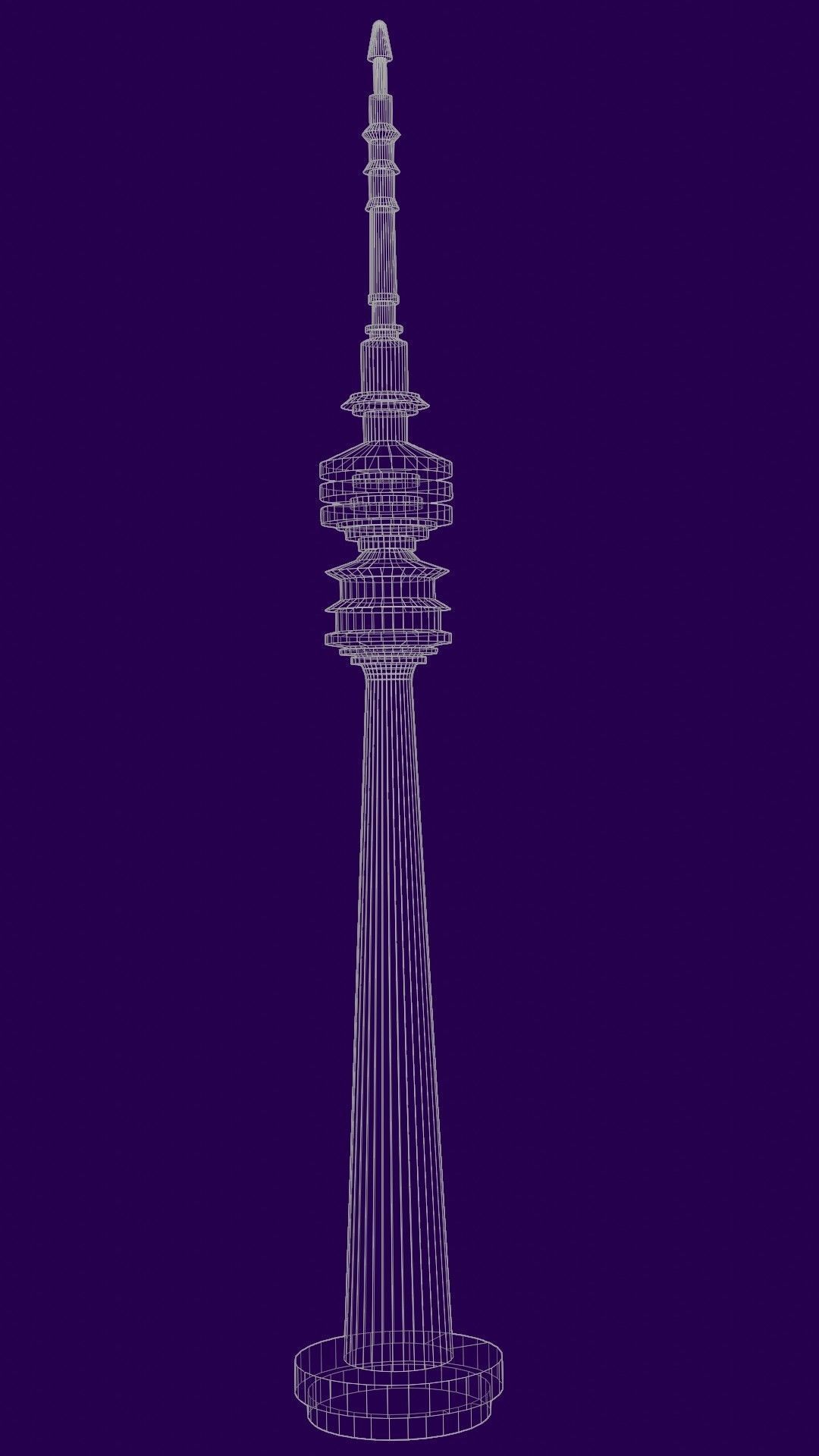 Televisiontower Radiotower Architecture Tower Building Low-poly 3D model_11