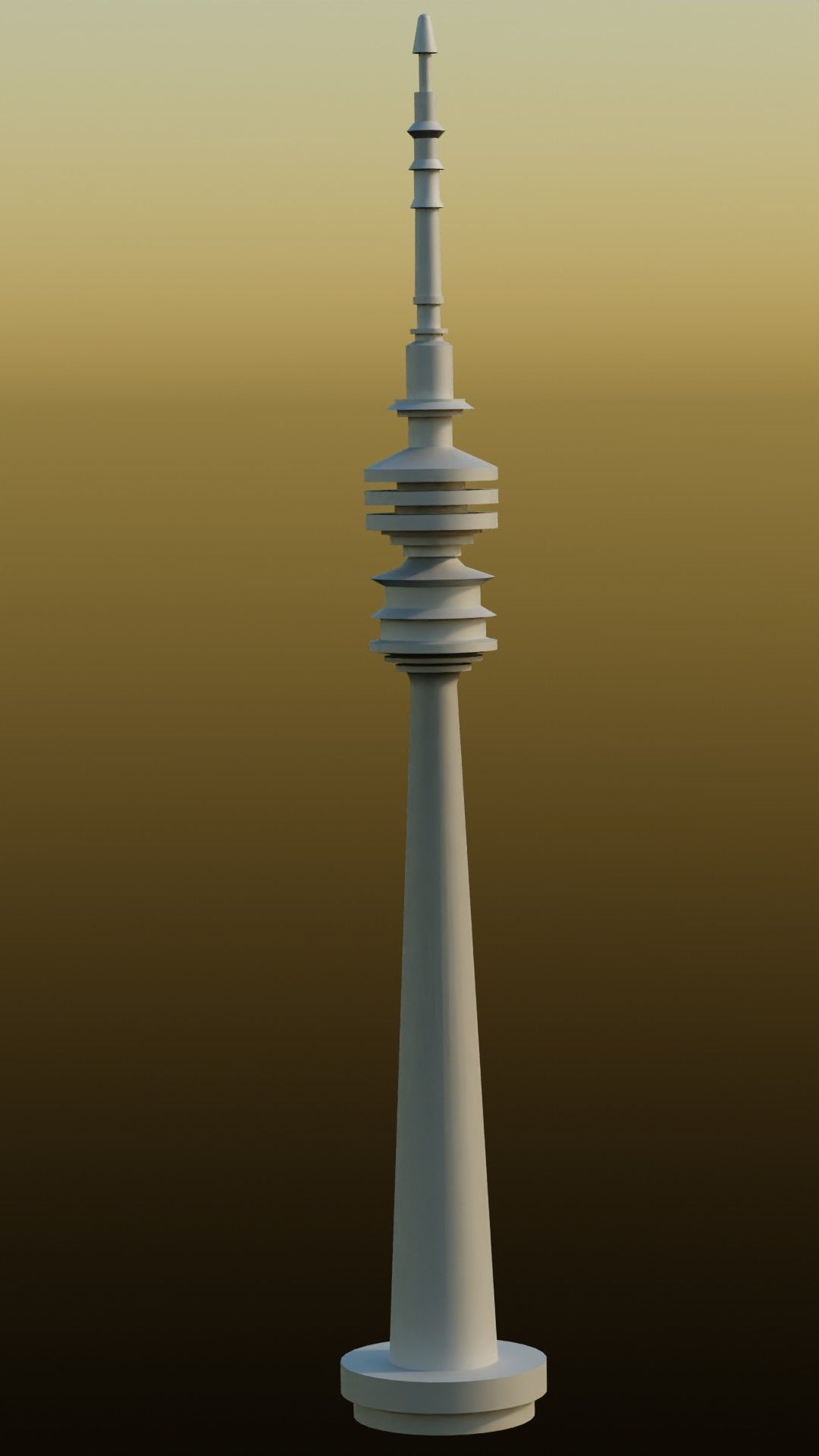 Televisiontower Radiotower Architecture Tower Building Low-poly 3D model_12