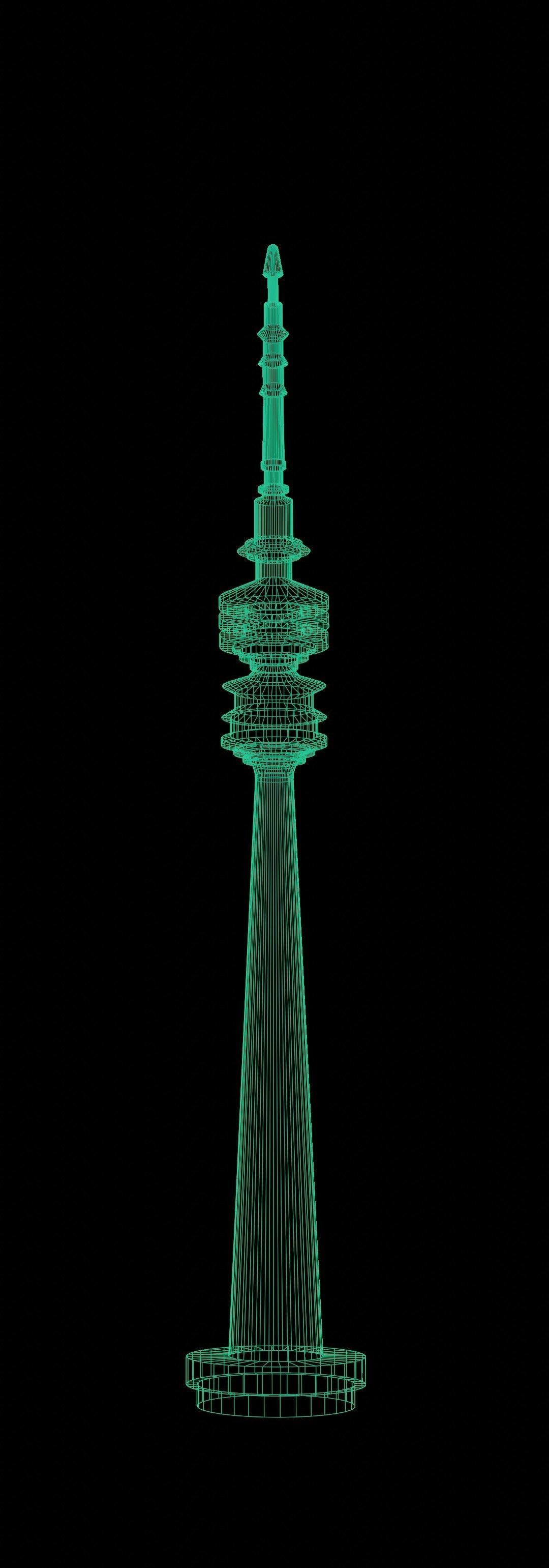 Televisiontower Radiotower Architecture Tower Building Low-poly 3D model_30