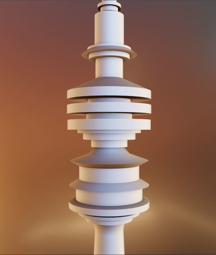 Televisiontower Radiotower Architecture Tower Building Low-poly 3D model_3