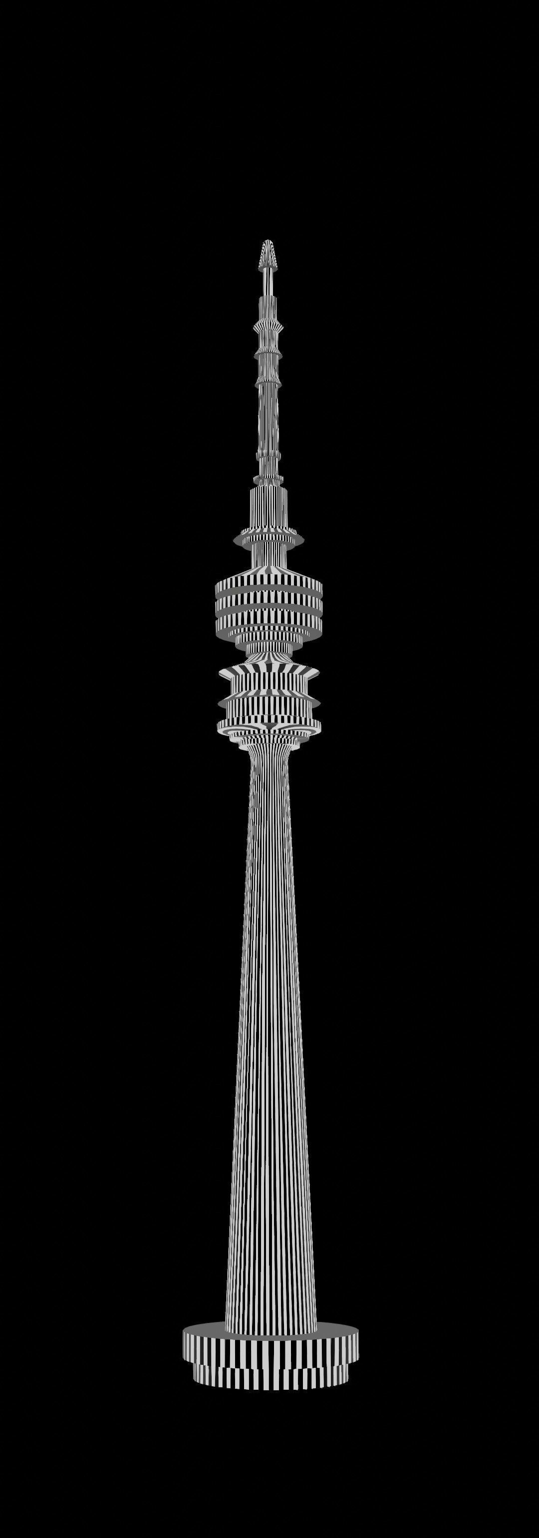 Televisiontower Radiotower Architecture Tower Building Low-poly 3D model_28