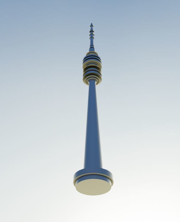 Televisiontower Radiotower Architecture Tower Building Low-poly 3D model_5