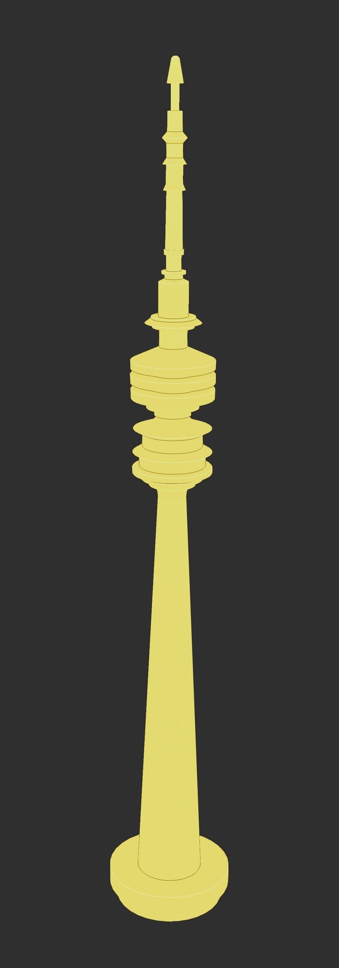 Televisiontower Radiotower Architecture Tower Building Low-poly 3D model_6