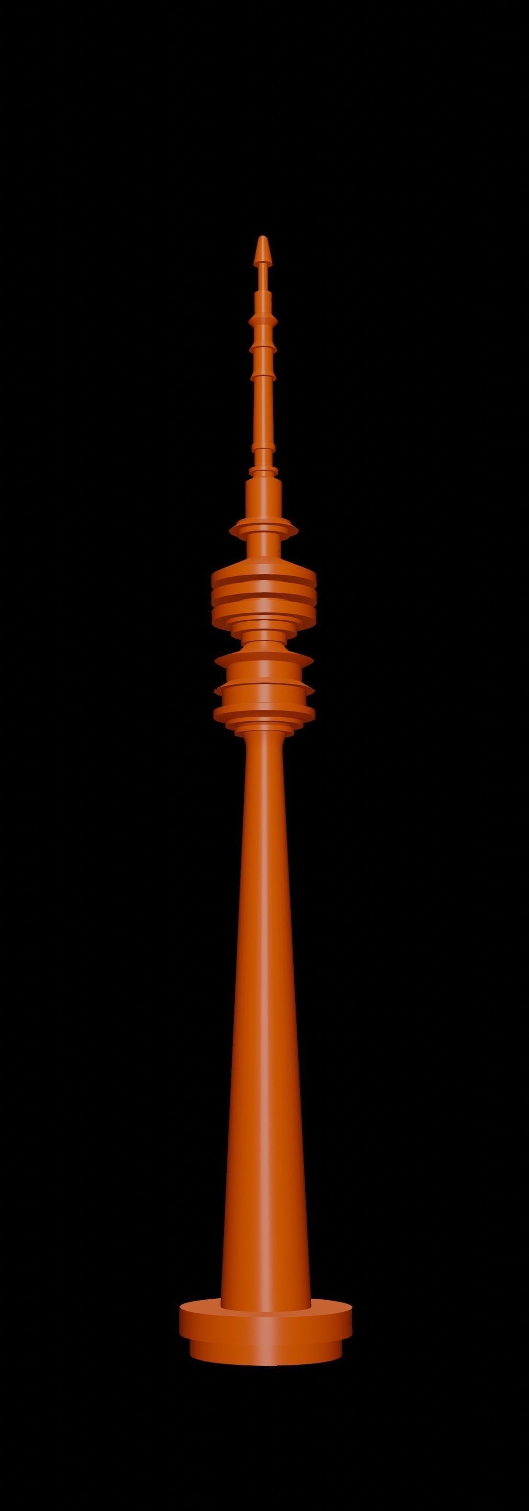 Televisiontower Radiotower Architecture Tower Building Low-poly 3D model_25
