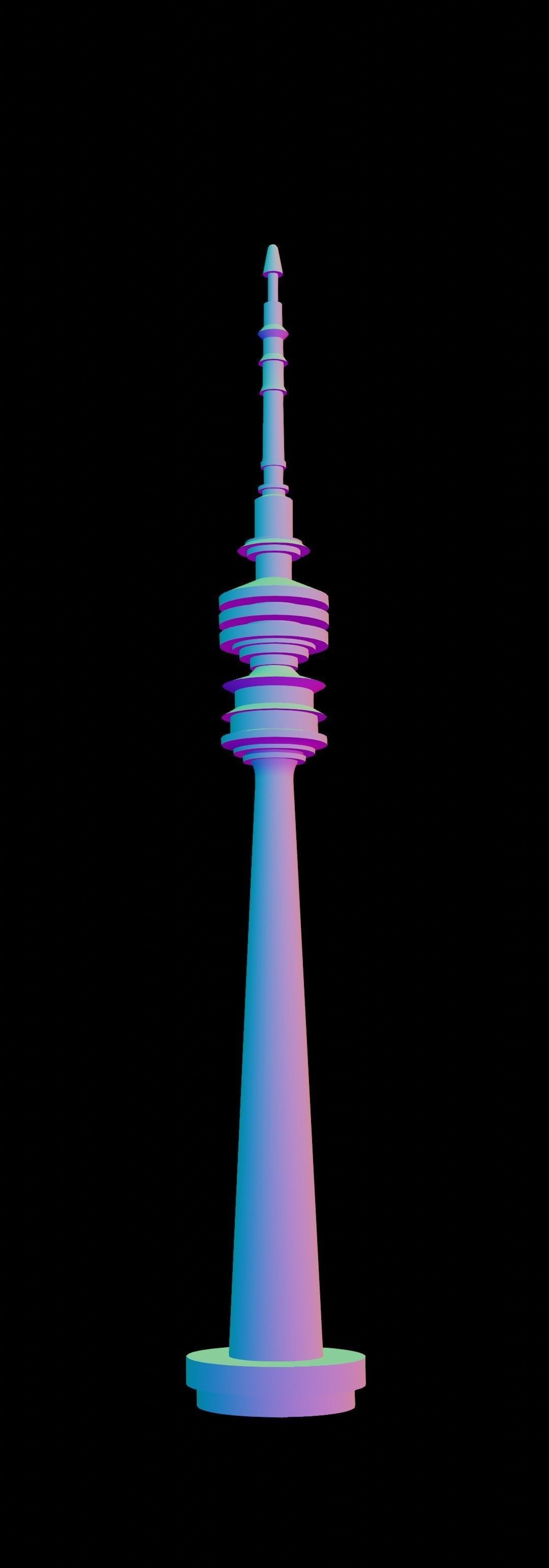 Televisiontower Radiotower Architecture Tower Building Low-poly 3D model_20