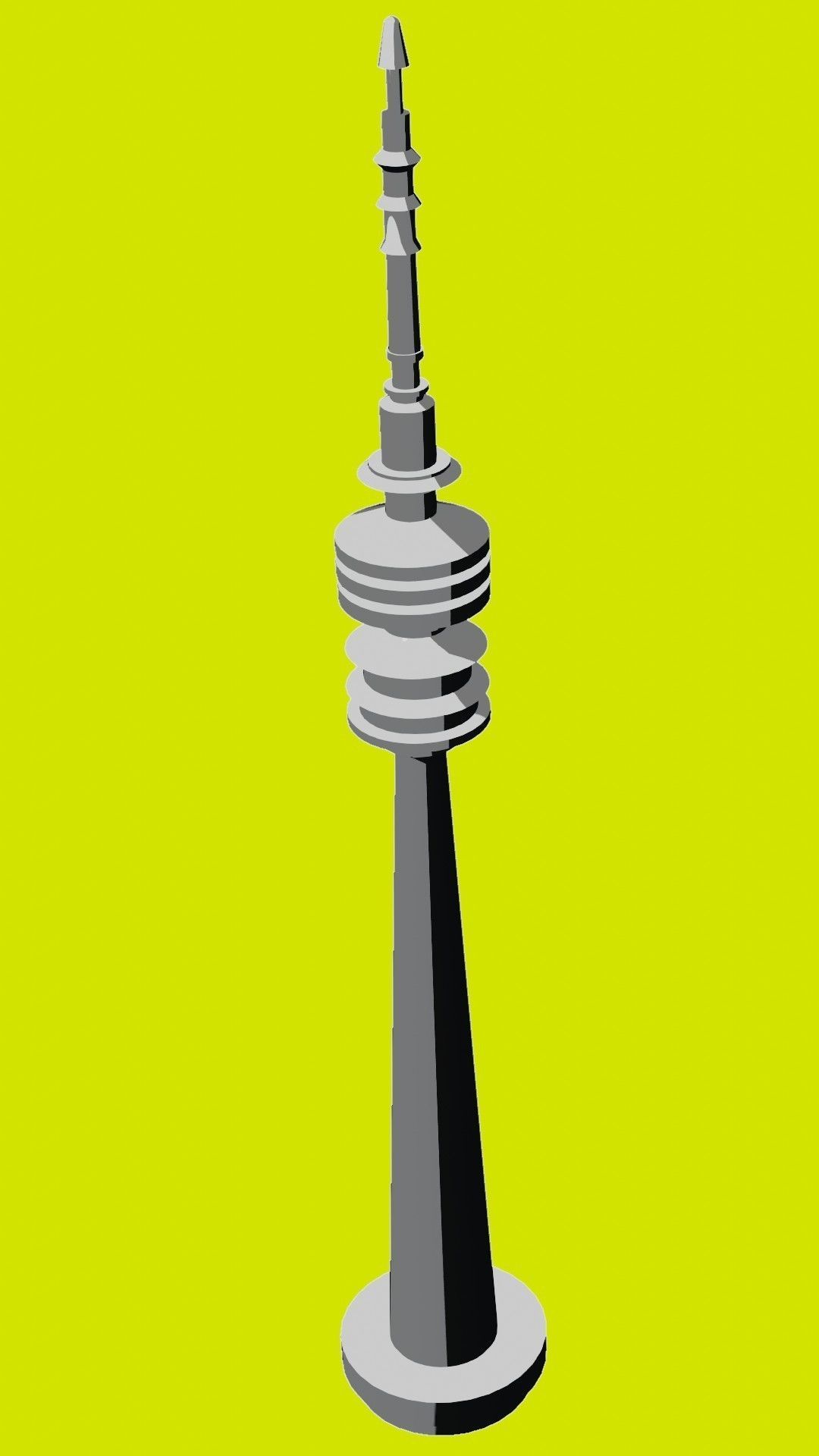 Televisiontower Radiotower Architecture Tower Building Low-poly 3D model_10