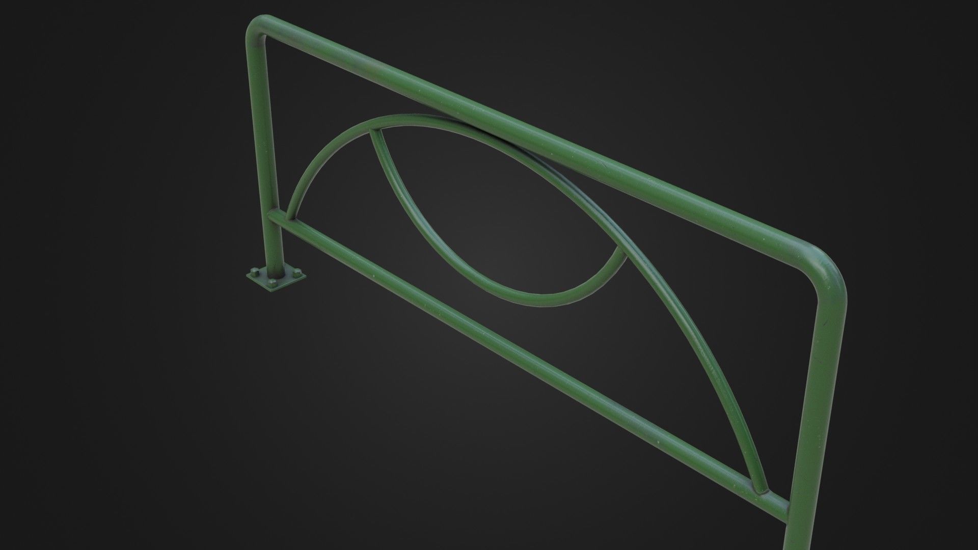 Guard rail guard pipe Low-poly 3D model_36