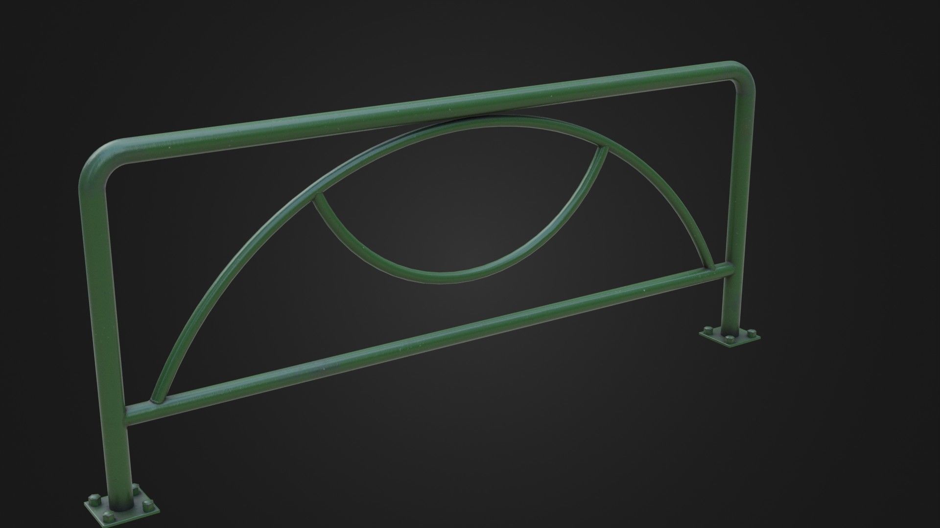 Guard rail guard pipe Low-poly 3D model_25