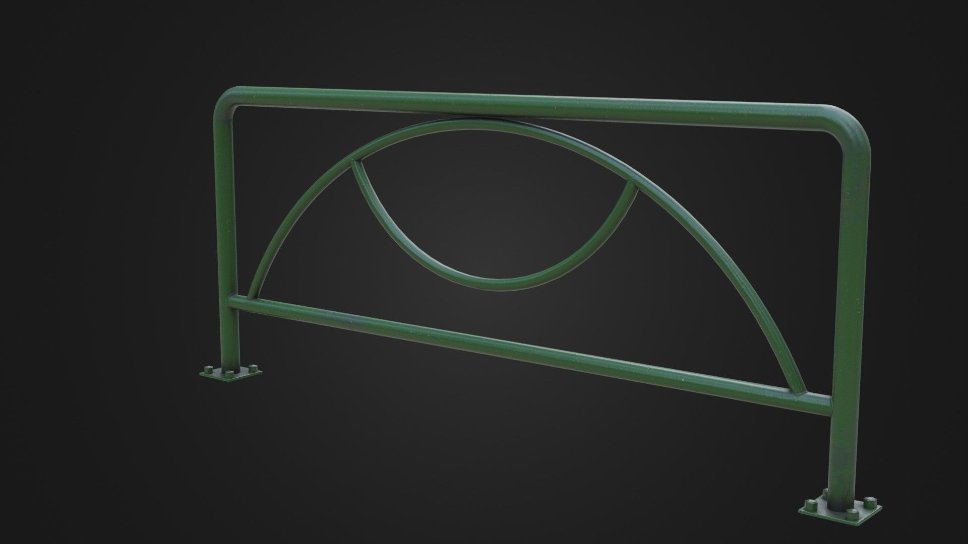 Guard rail guard pipe Low-poly 3D model_17