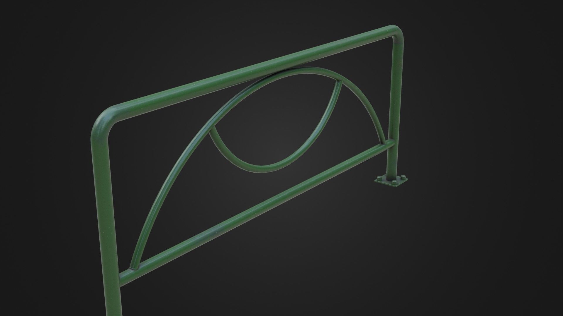 Guard rail guard pipe Low-poly 3D model_27