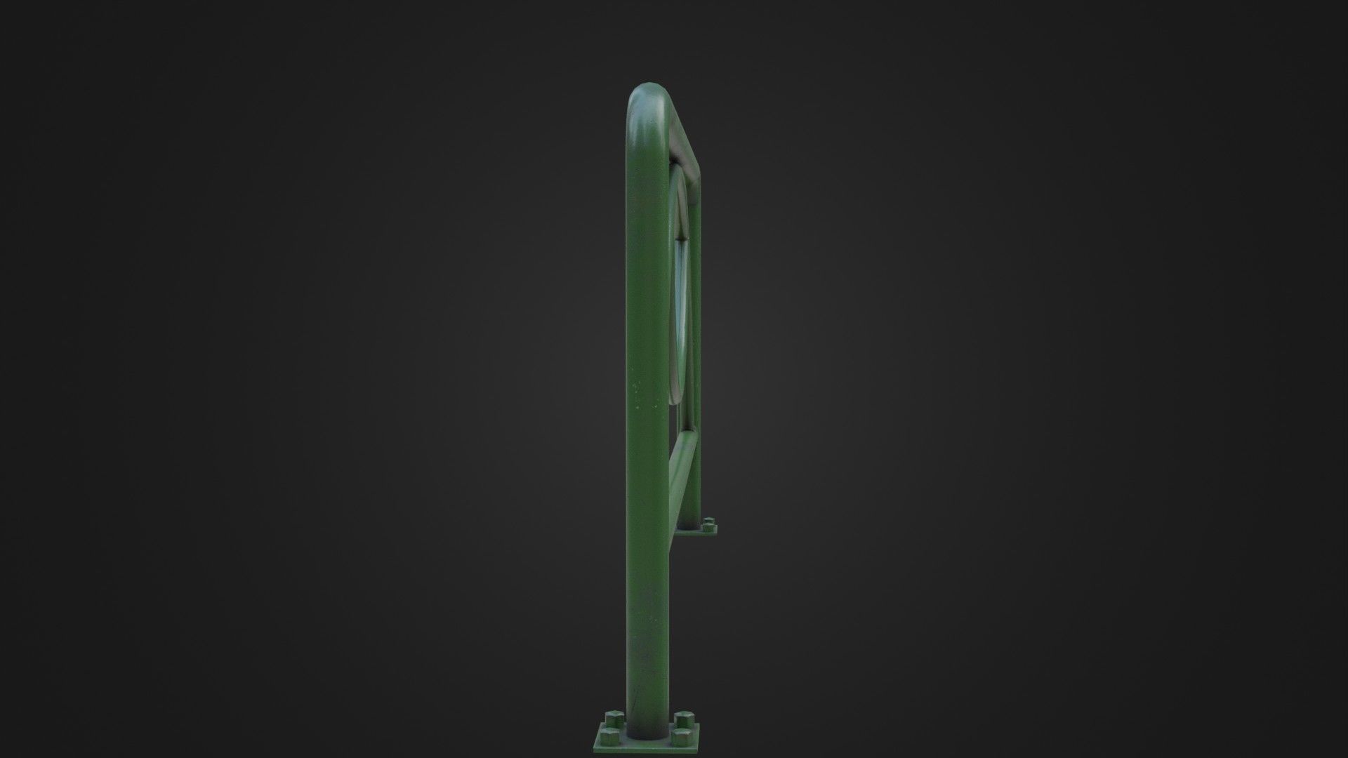 Guard rail guard pipe Low-poly 3D model_11