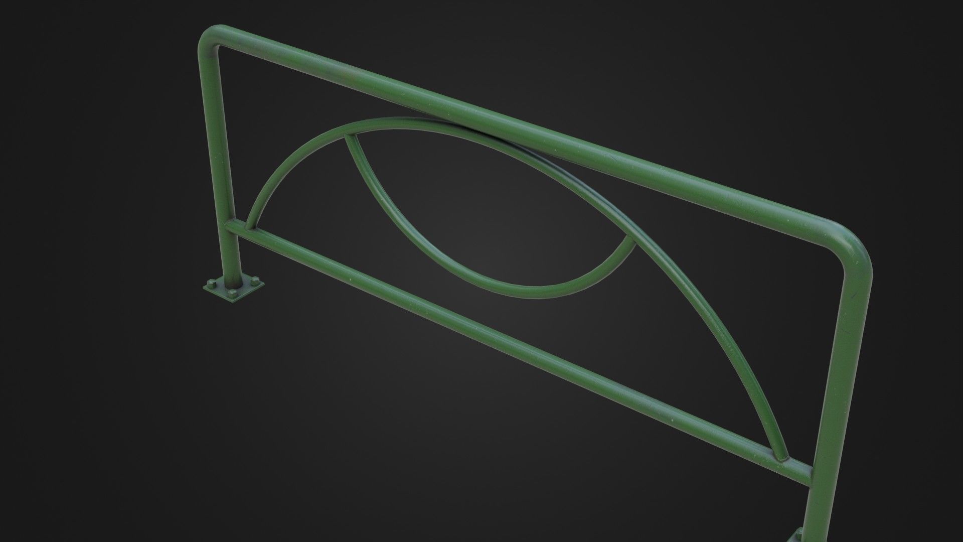 Guard rail guard pipe Low-poly 3D model_37