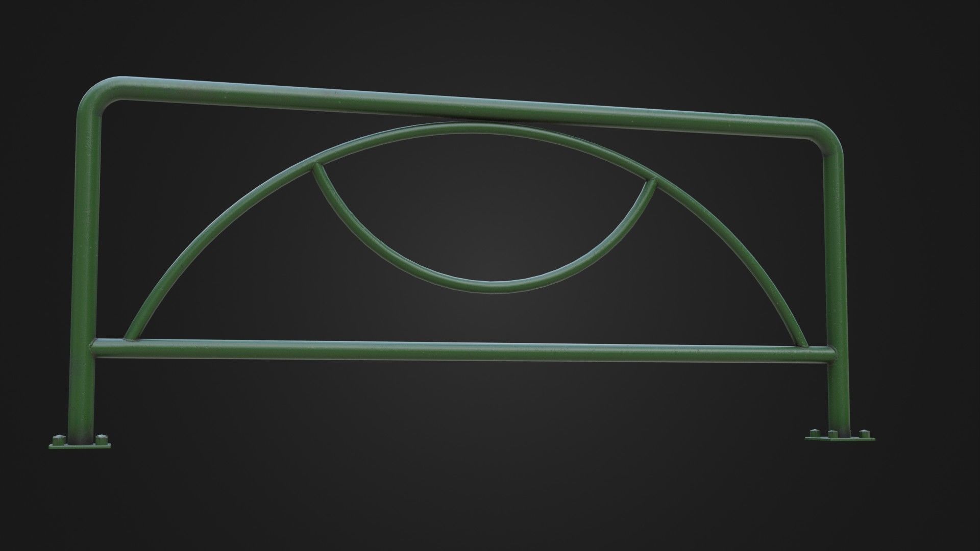 Guard rail guard pipe Low-poly 3D model_3