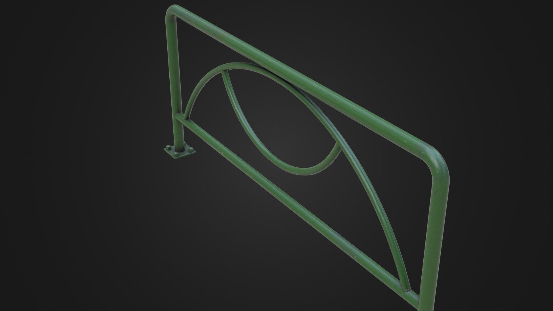 Guard rail guard pipe Low-poly 3D model_35