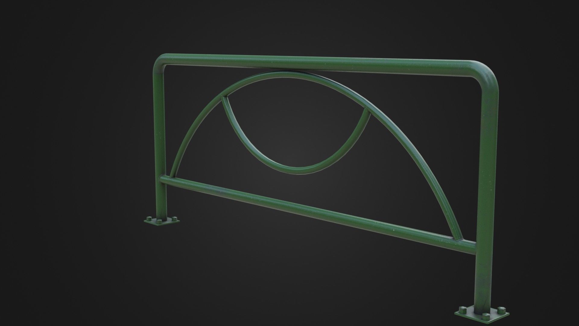 Guard rail guard pipe Low-poly 3D model_16