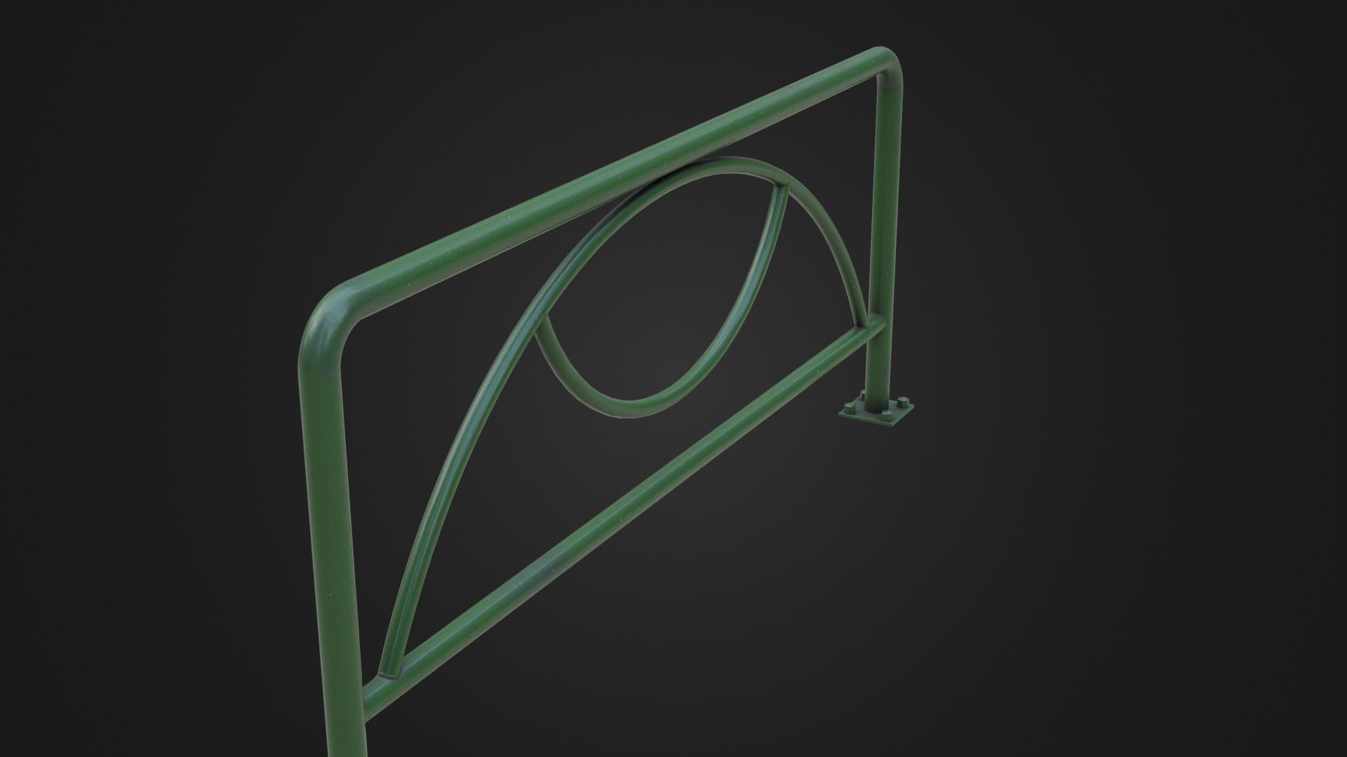 Guard rail guard pipe Low-poly 3D model_28