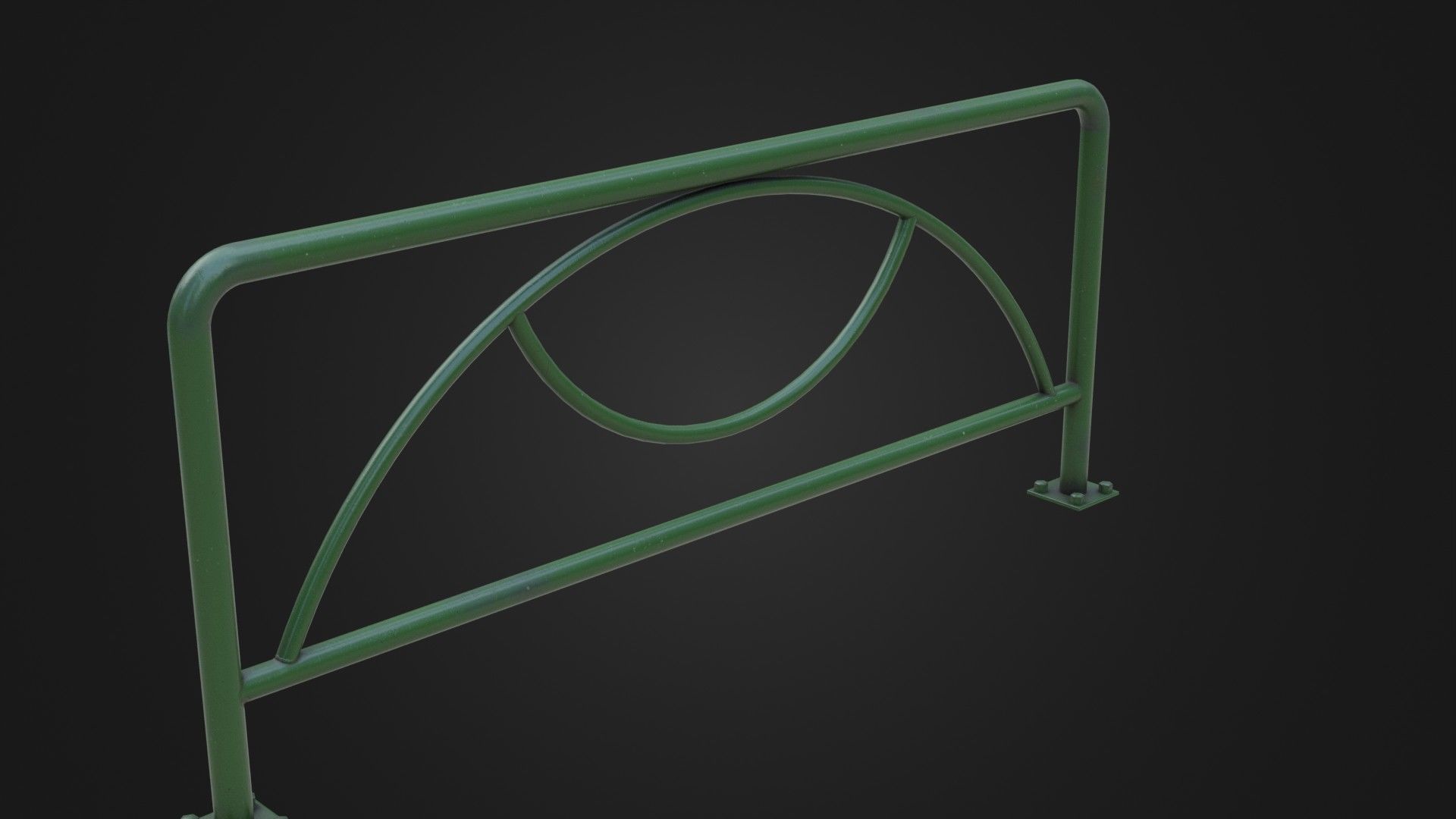 Guard rail guard pipe Low-poly 3D model_26