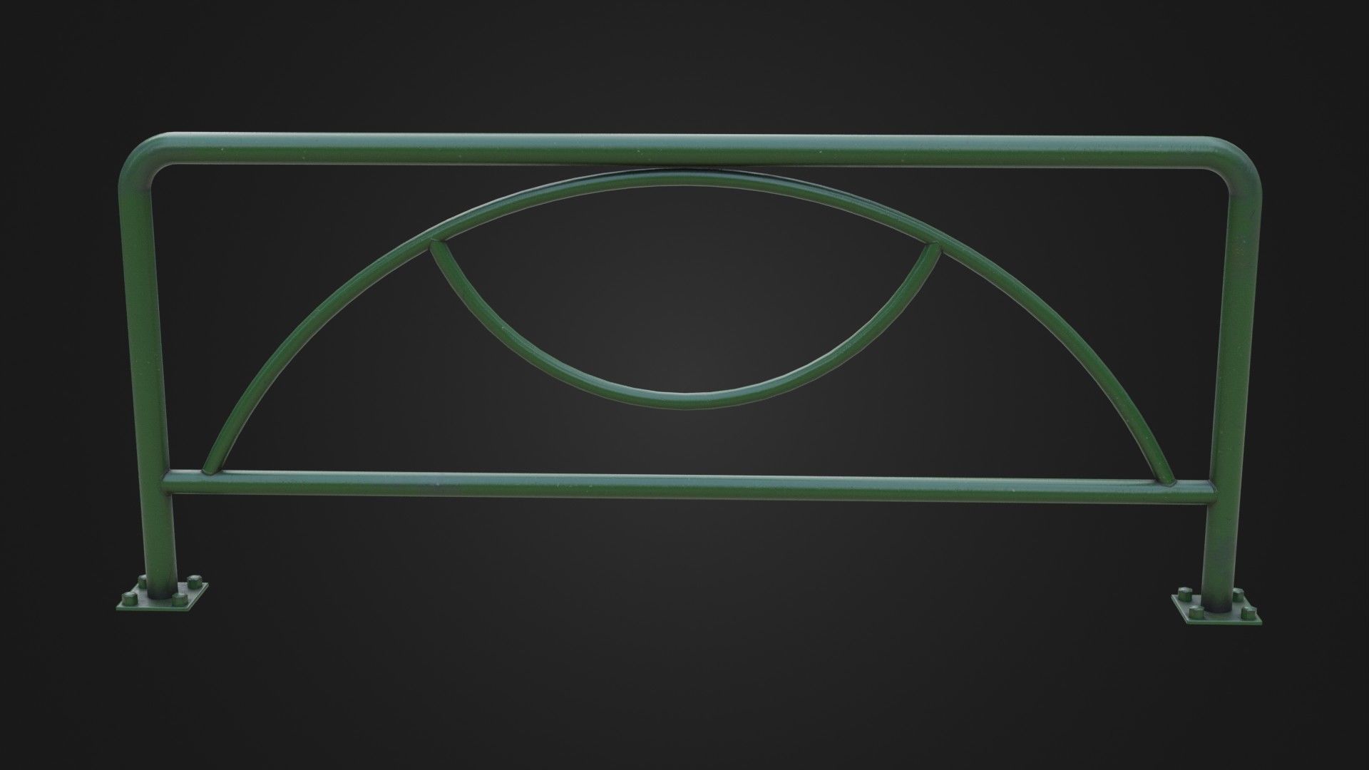 Guard rail guard pipe Low-poly 3D model_21