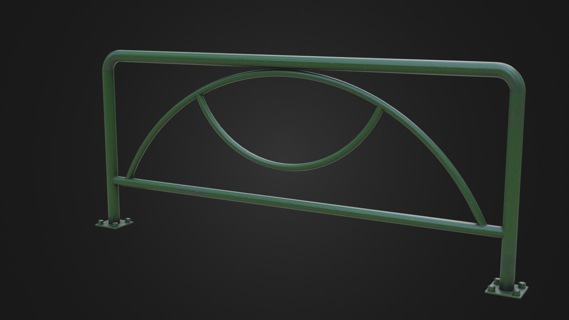 Guard rail guard pipe Low-poly 3D model_18