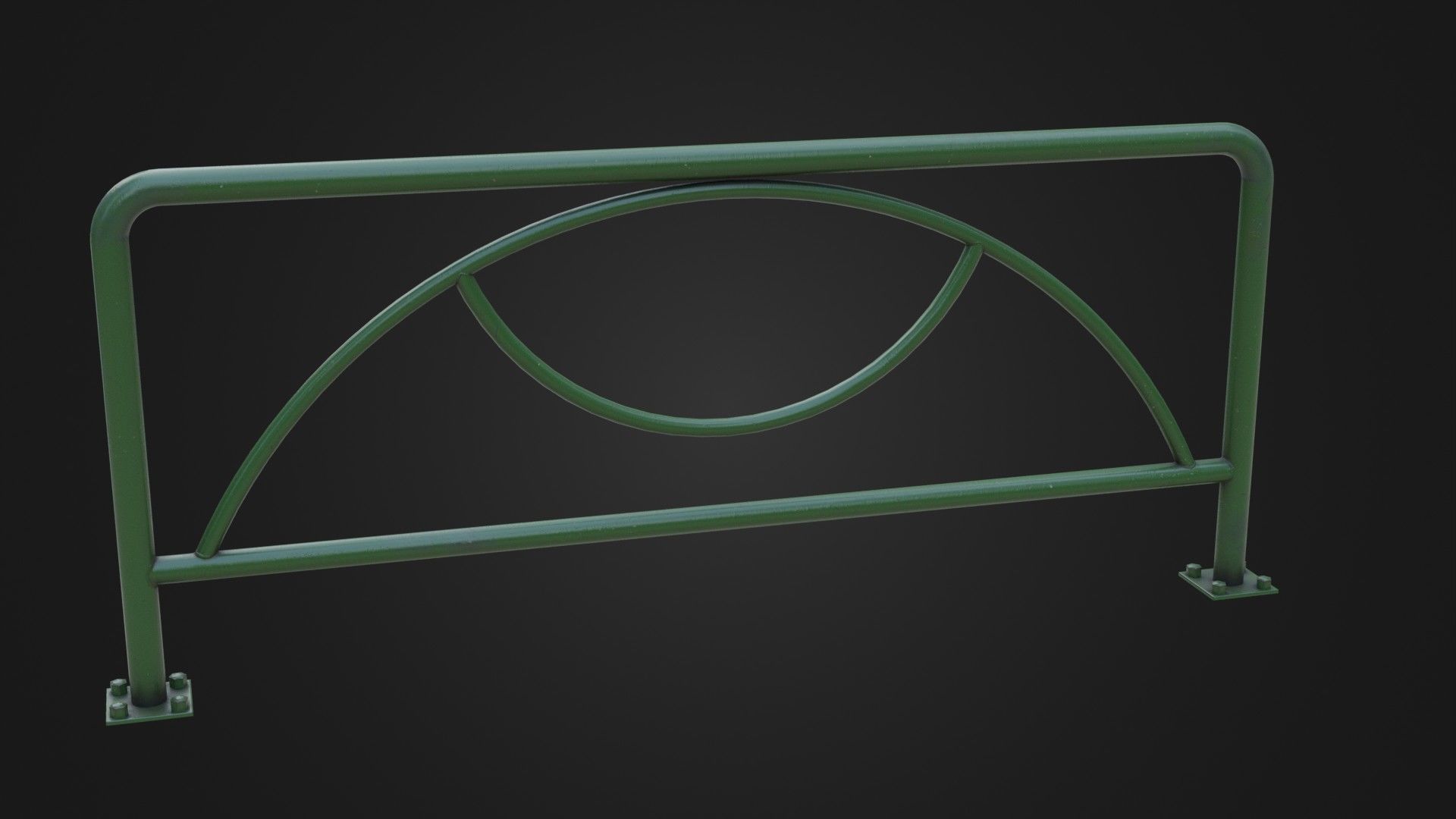 Guard rail guard pipe Low-poly 3D model_23