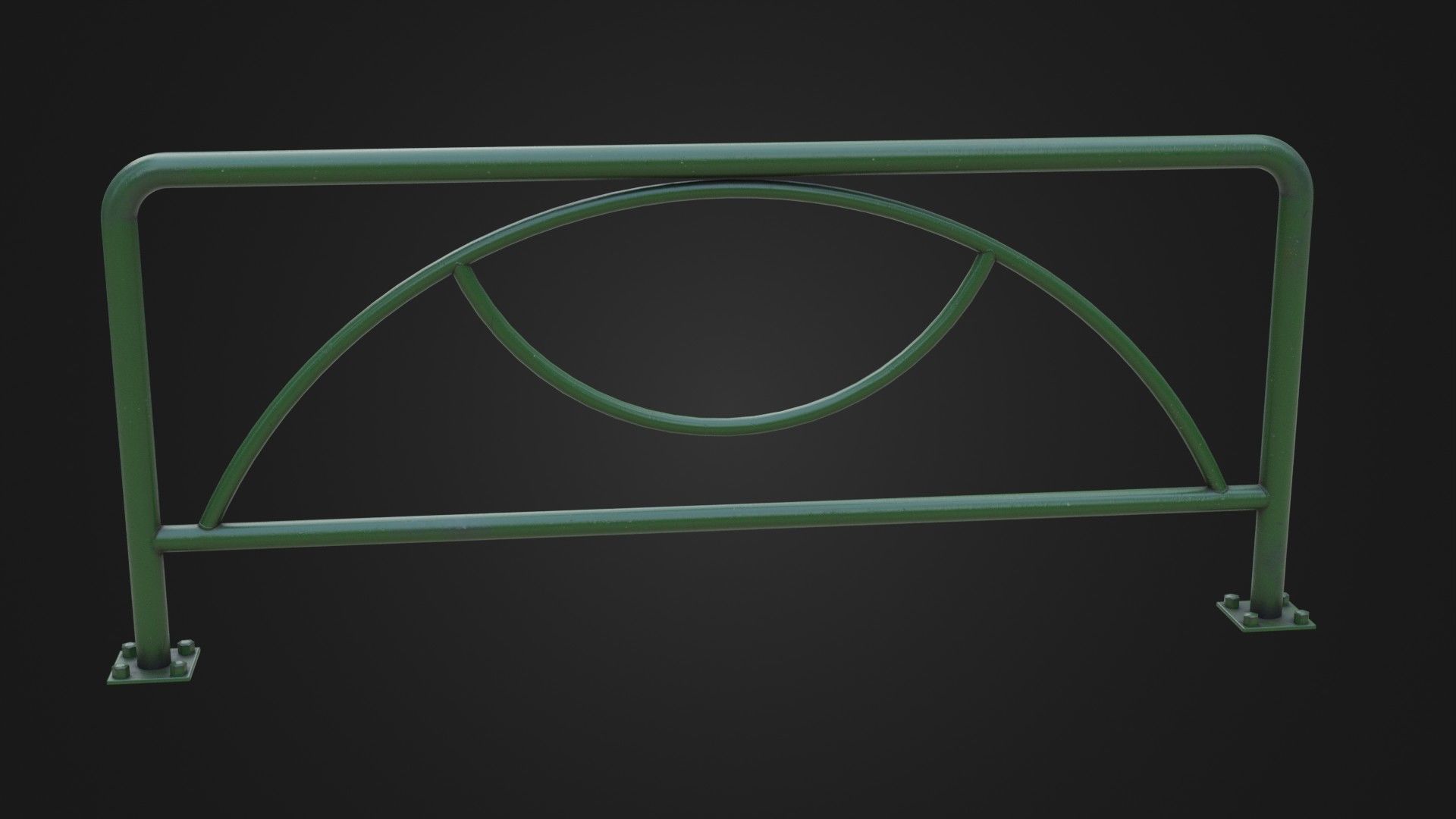Guard rail guard pipe Low-poly 3D model_22