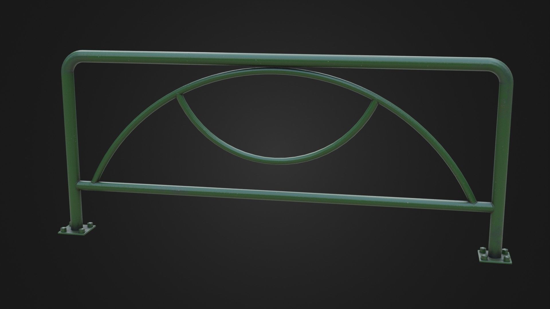 Guard rail guard pipe Low-poly 3D model_20