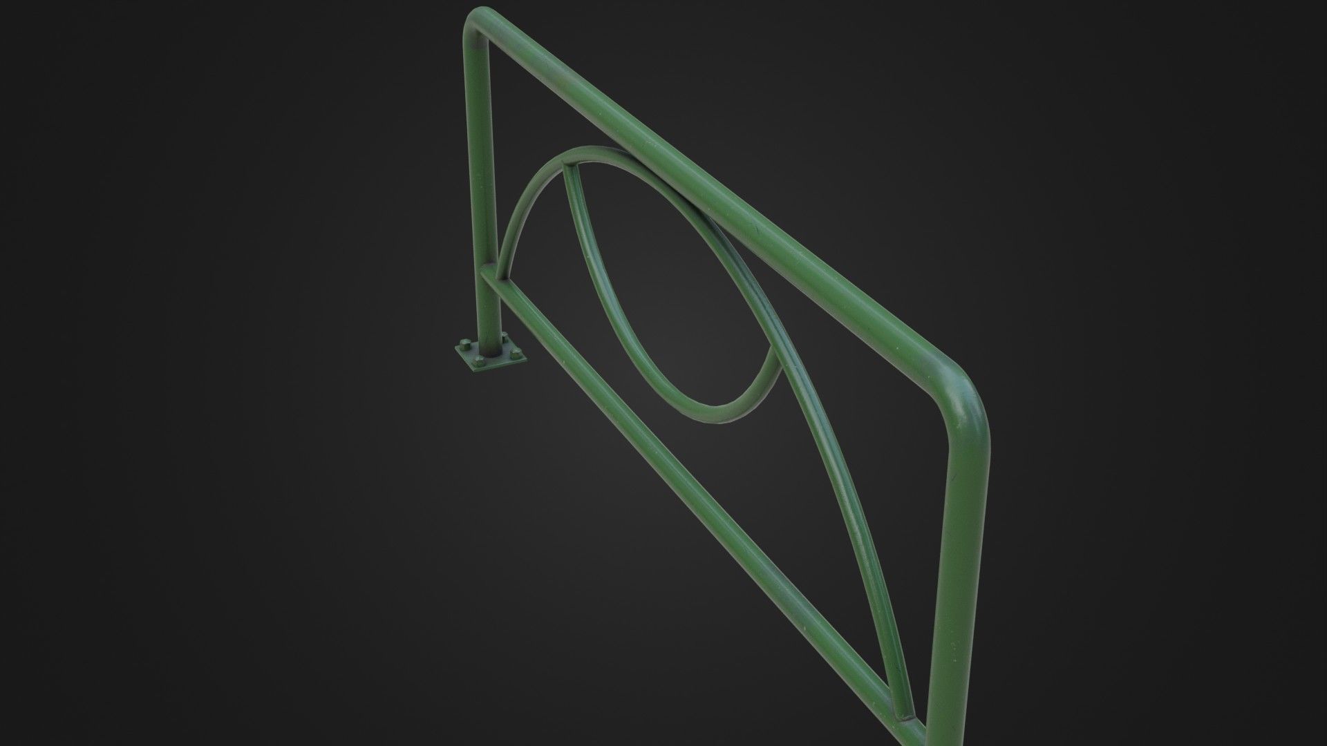 Guard rail guard pipe Low-poly 3D model_34