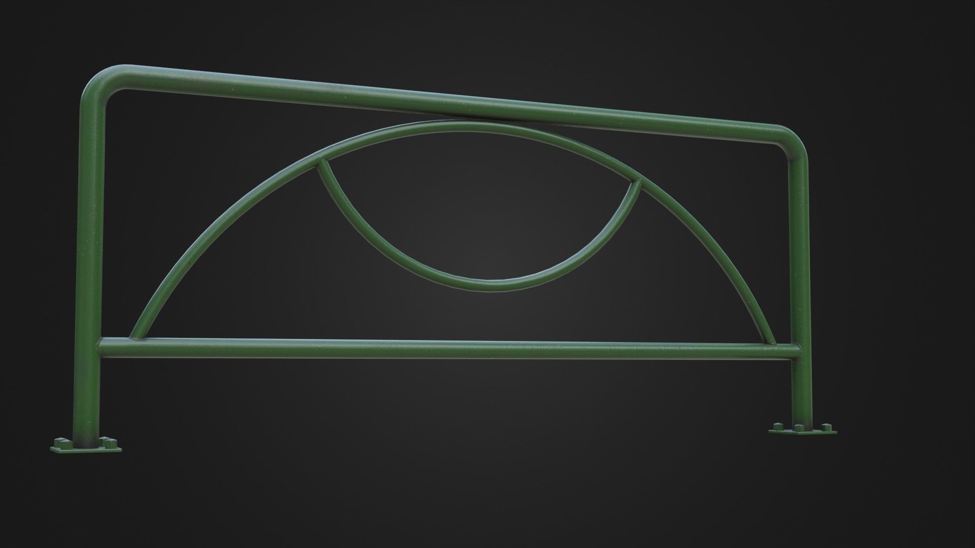 Guard rail guard pipe Low-poly 3D model_4