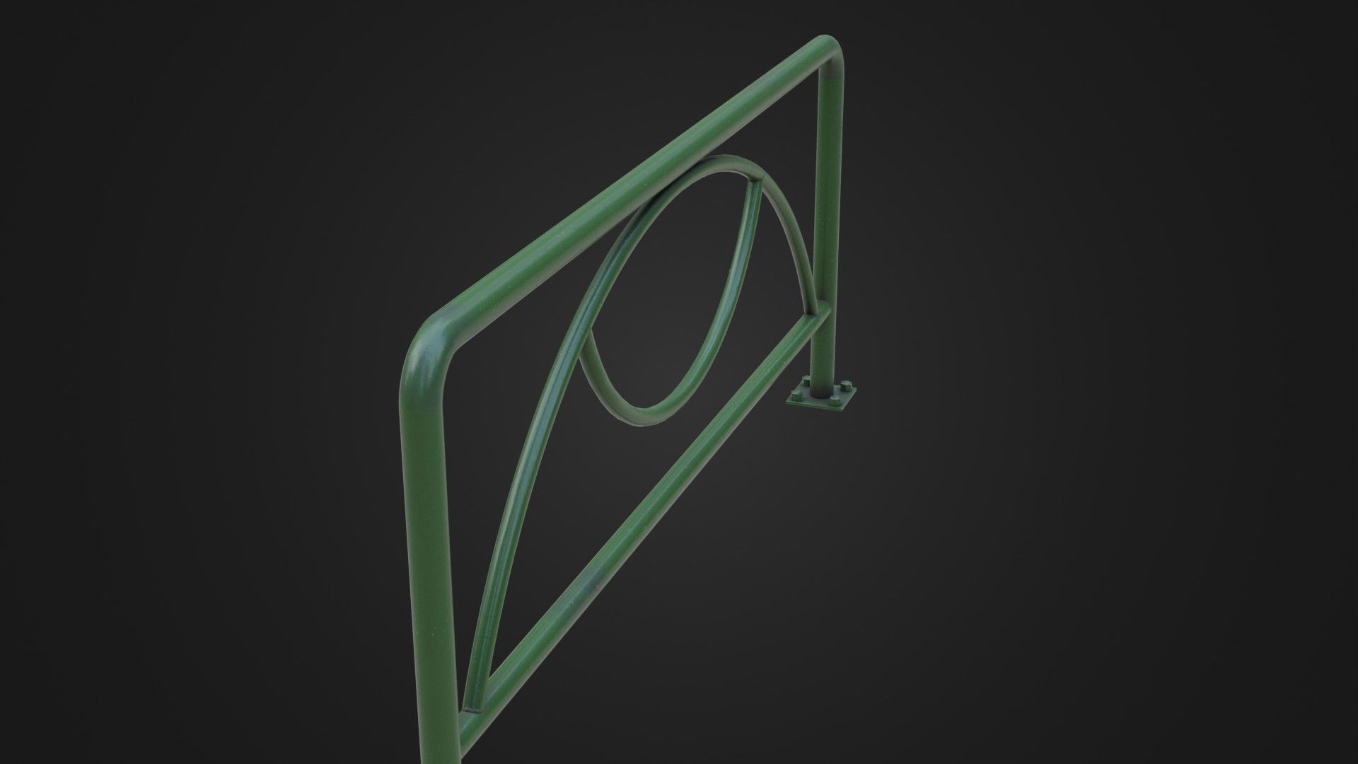 Guard rail guard pipe Low-poly 3D model_29