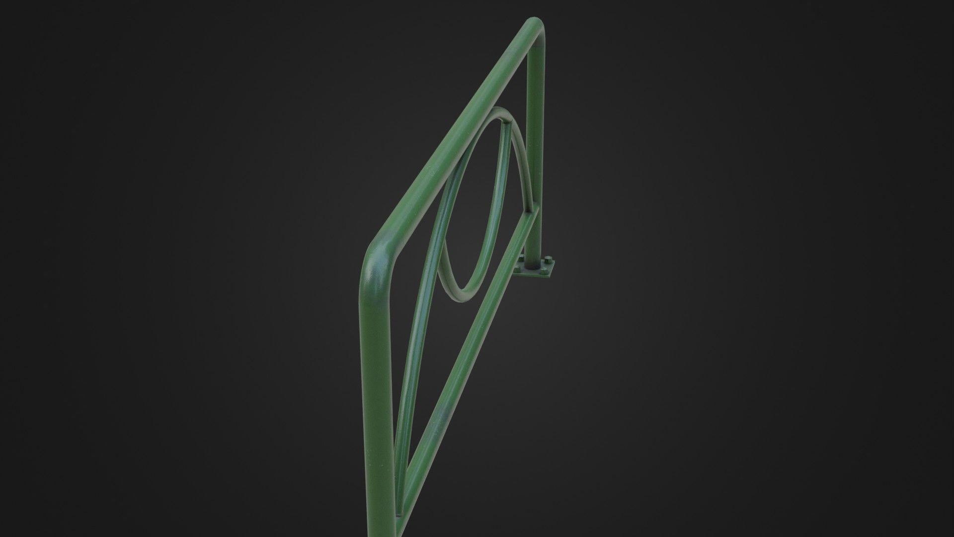 Guard rail guard pipe Low-poly 3D model_30