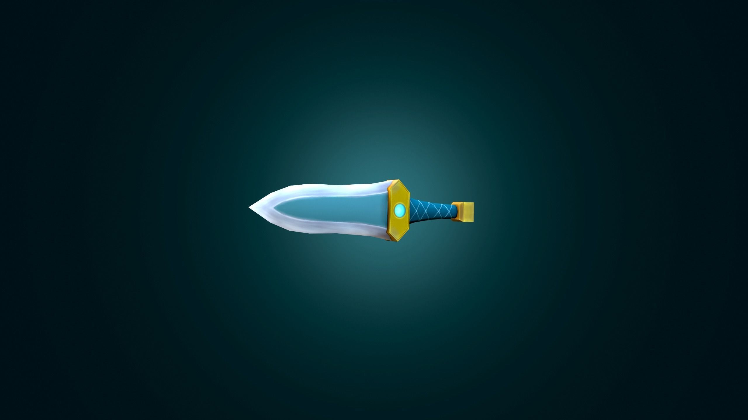 Stylized Dagger - Handpainted RPG Low-Poly Game Ready 3D model Low-poly 3D model_7