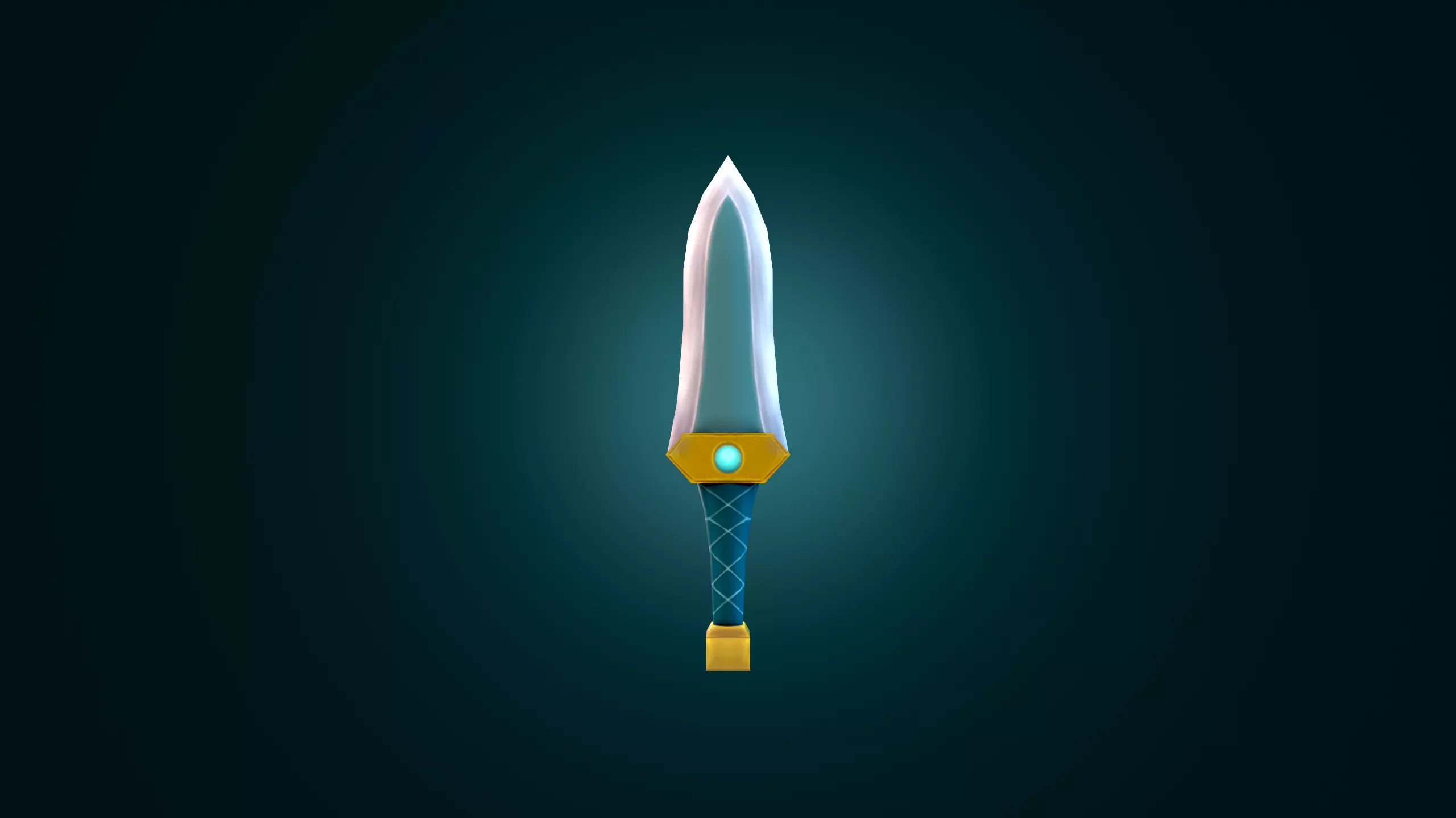 Stylized Dagger - Handpainted RPG Low-Poly Game Ready 3D model Low-poly 3D model_0