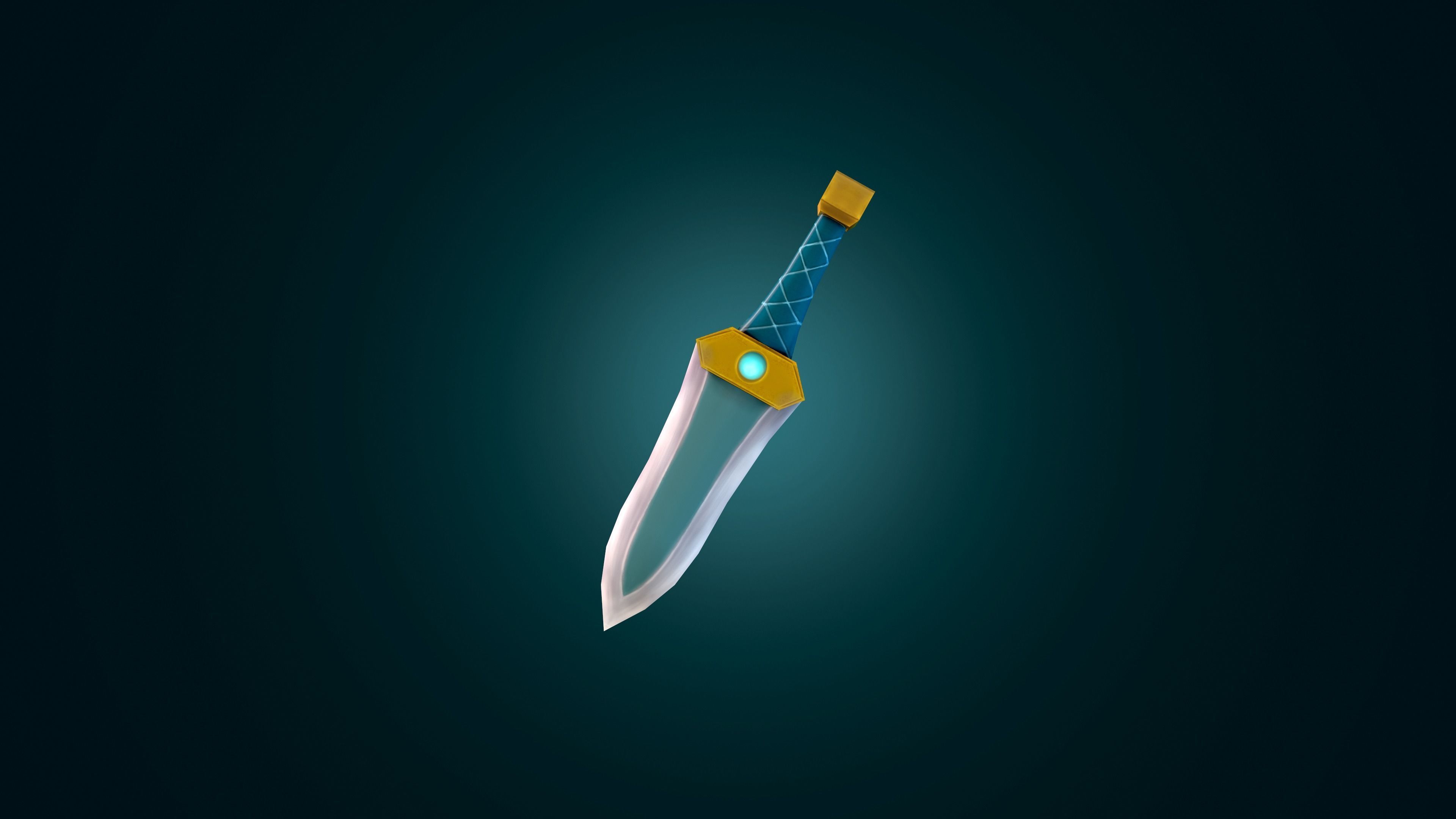 Stylized Dagger - Handpainted RPG Low-Poly Game Ready 3D model Low-poly 3D model_4