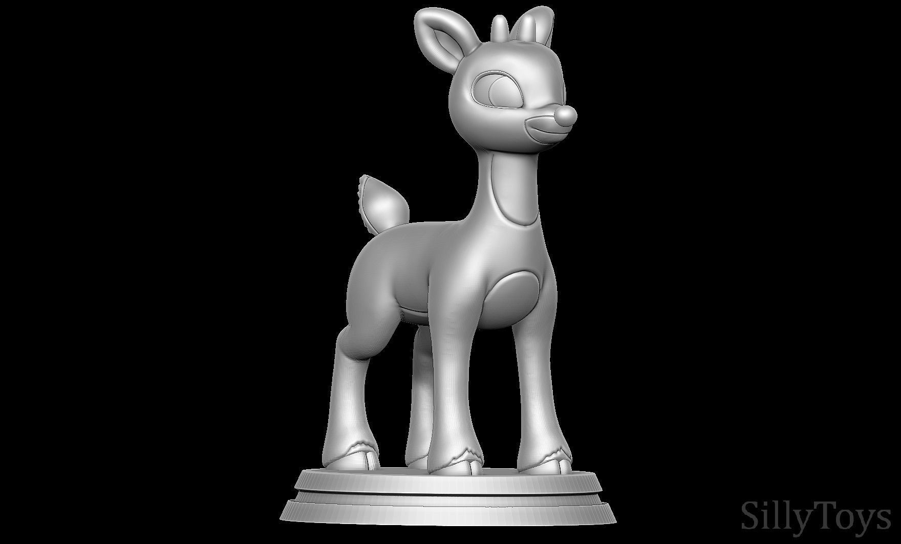 Rudolph the Red-Nosed Reindeer  3D print model_5