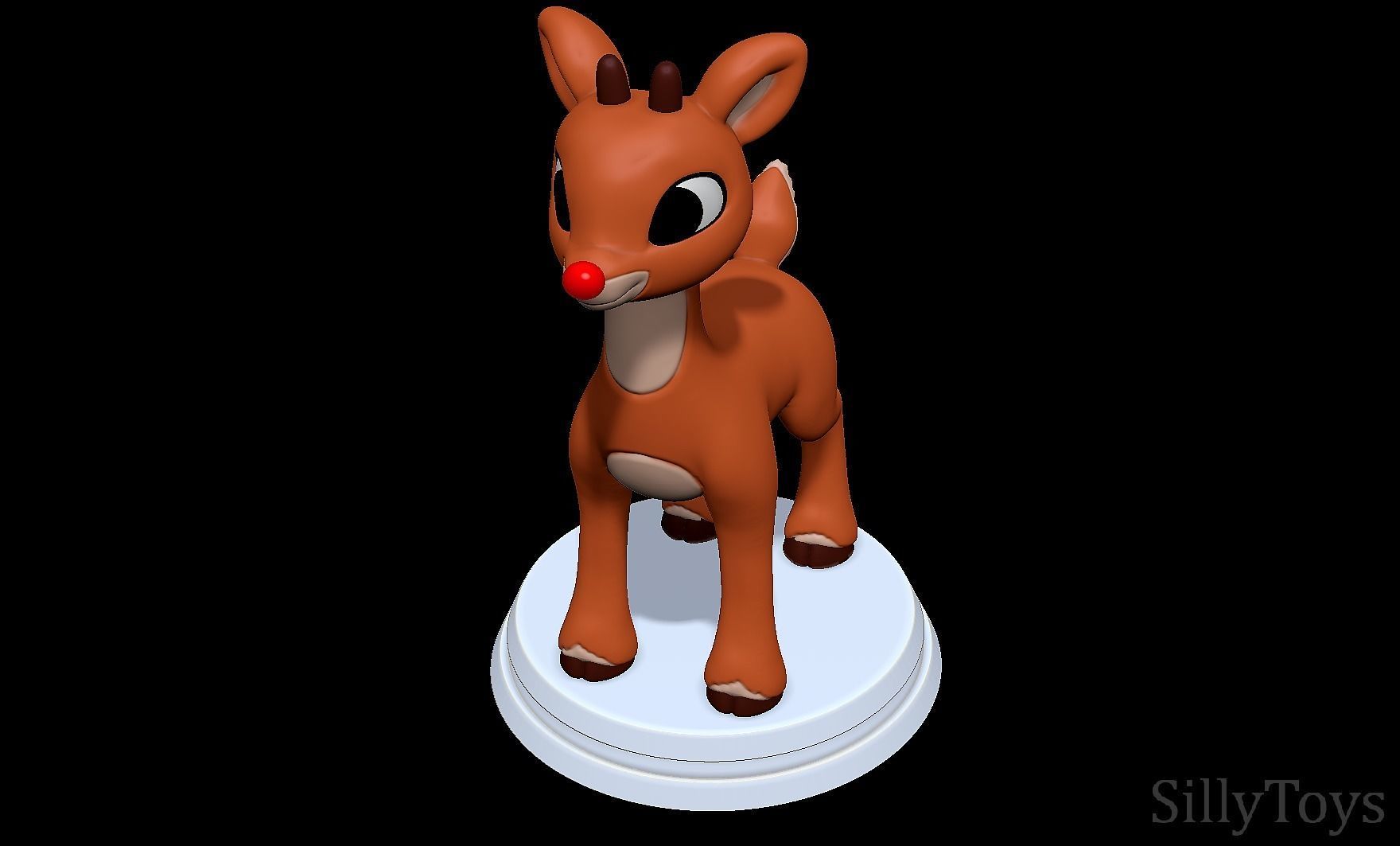 Rudolph the Red-Nosed Reindeer  3D print model_4