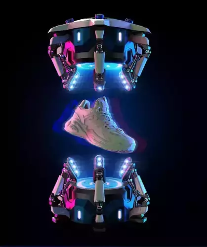 Futuristic Sci-Fi Portal - High Poly 3D model