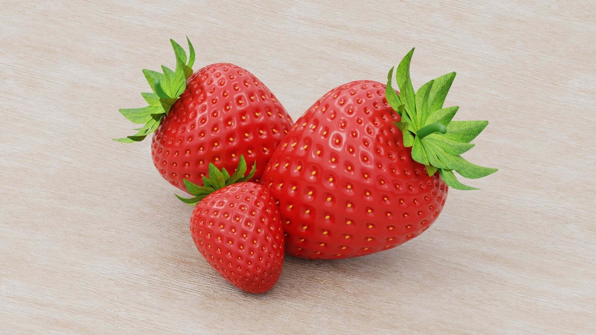 Strawberry Free 3D model_2