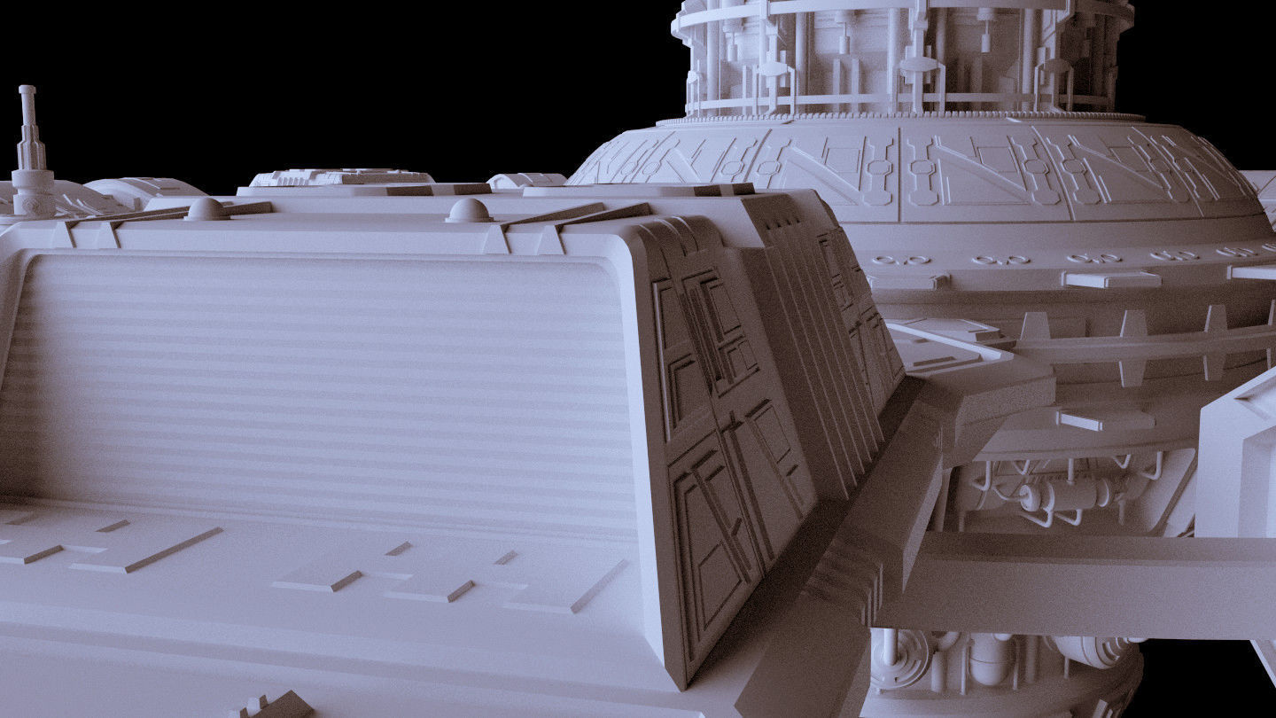 Futuristic Sci-Fi Zeneth Station 3D model_12