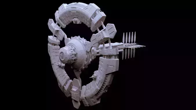 Futuristic Sci-Fi Zeneth Station 3D model