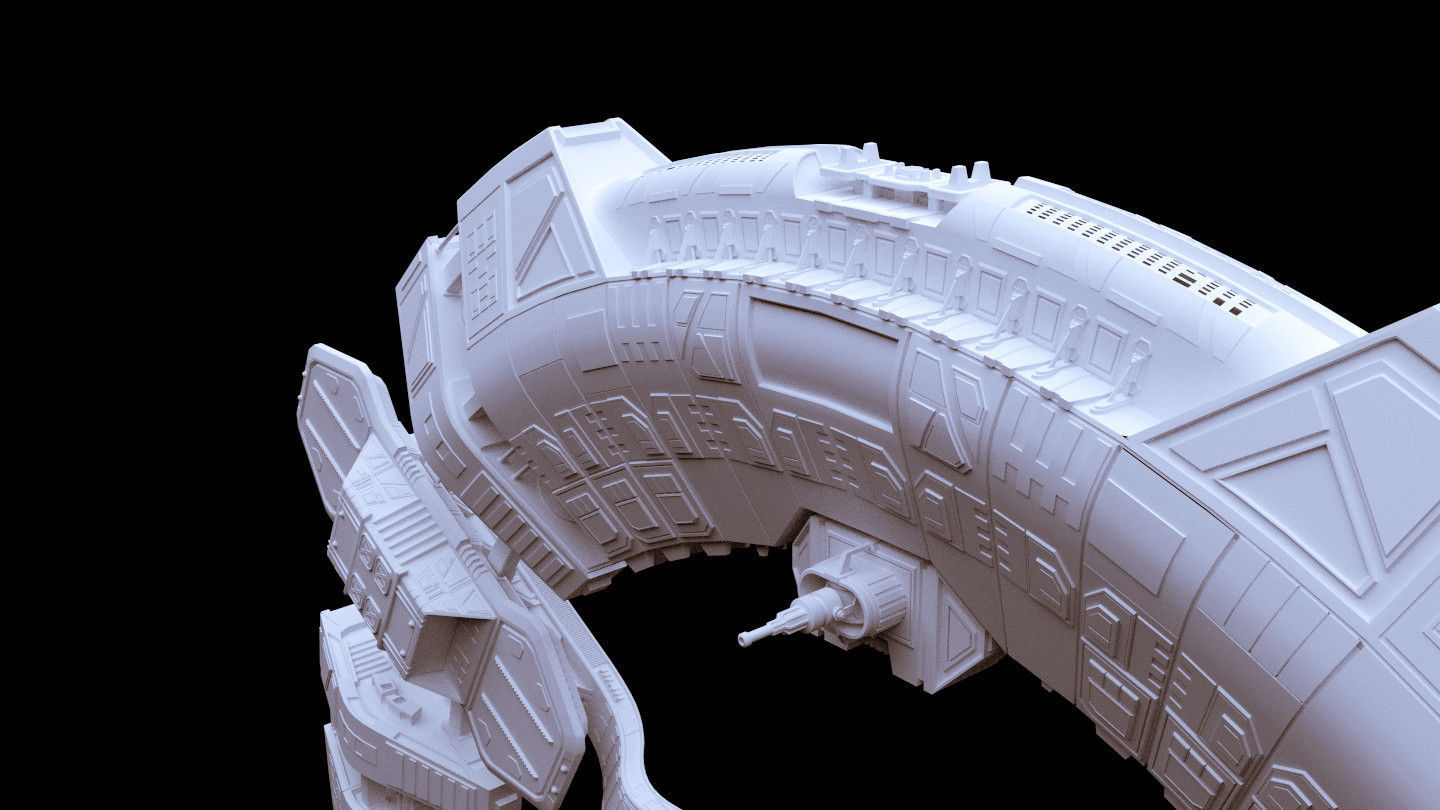 Futuristic Sci-Fi Zeneth Station 3D model_11
