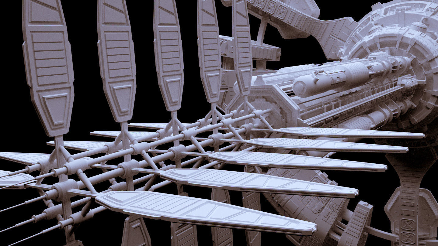 Futuristic Sci-Fi Zeneth Station 3D model_10