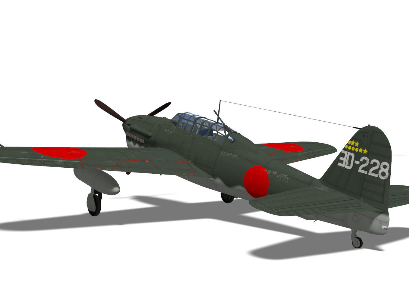 Kugisyo D4Y2S Suisei Type12Bo Judy 3D model_5