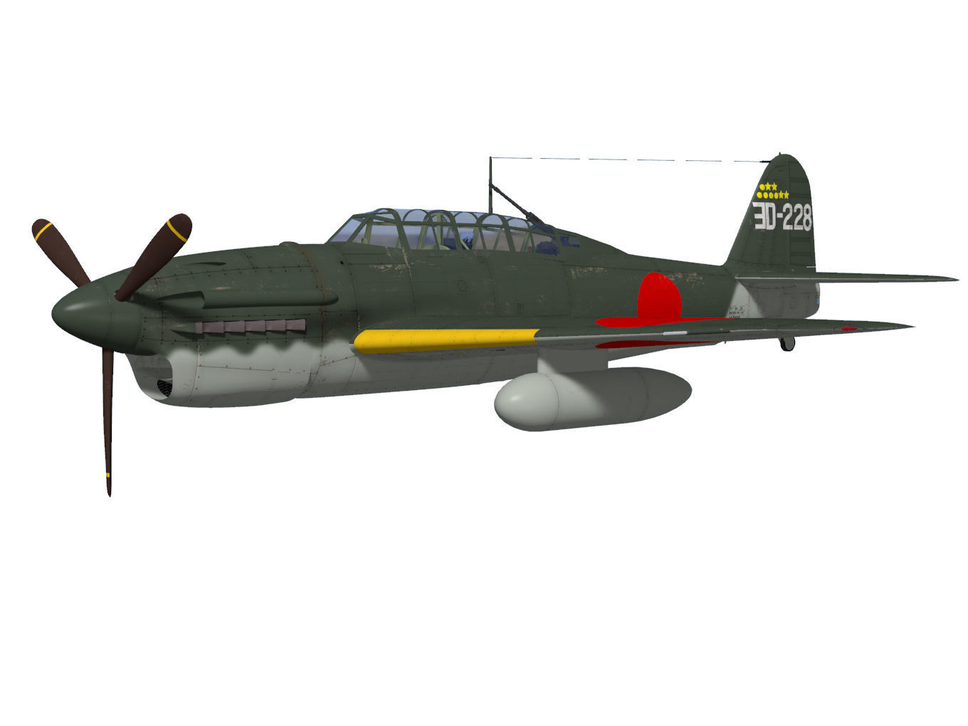 Kugisyo D4Y2S Suisei Type12Bo Judy 3D model_2
