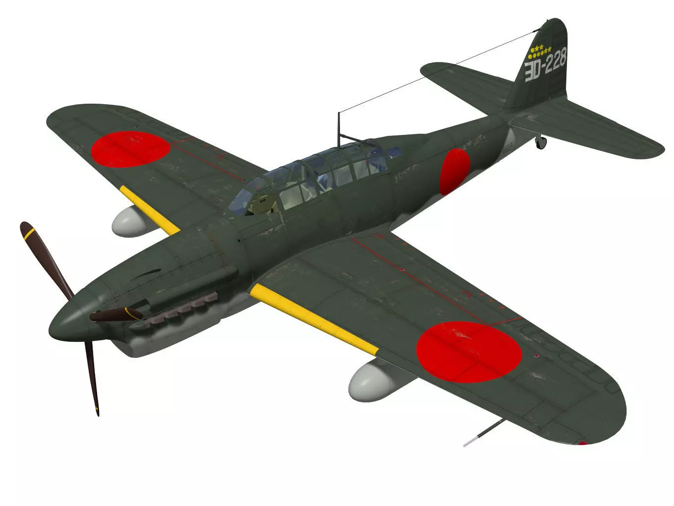 Kugisyo D4Y2S Suisei Type12Bo Judy 3D model_0