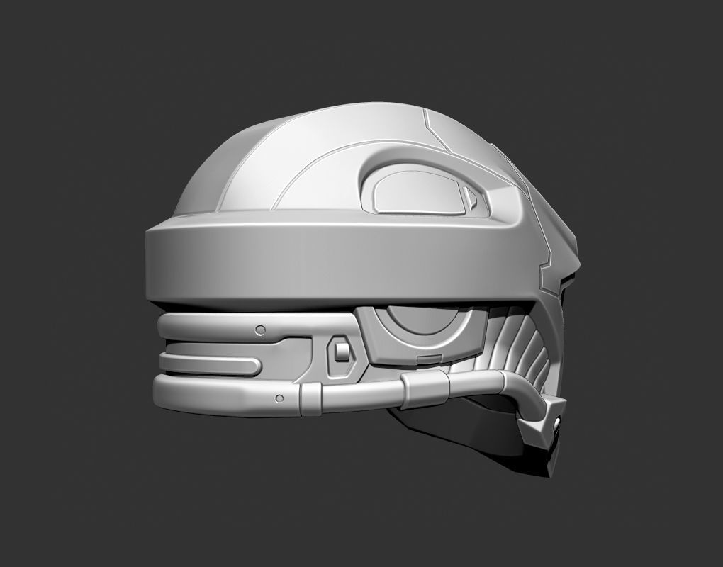 Recon scifi Helmet Highpoly 3D model_5