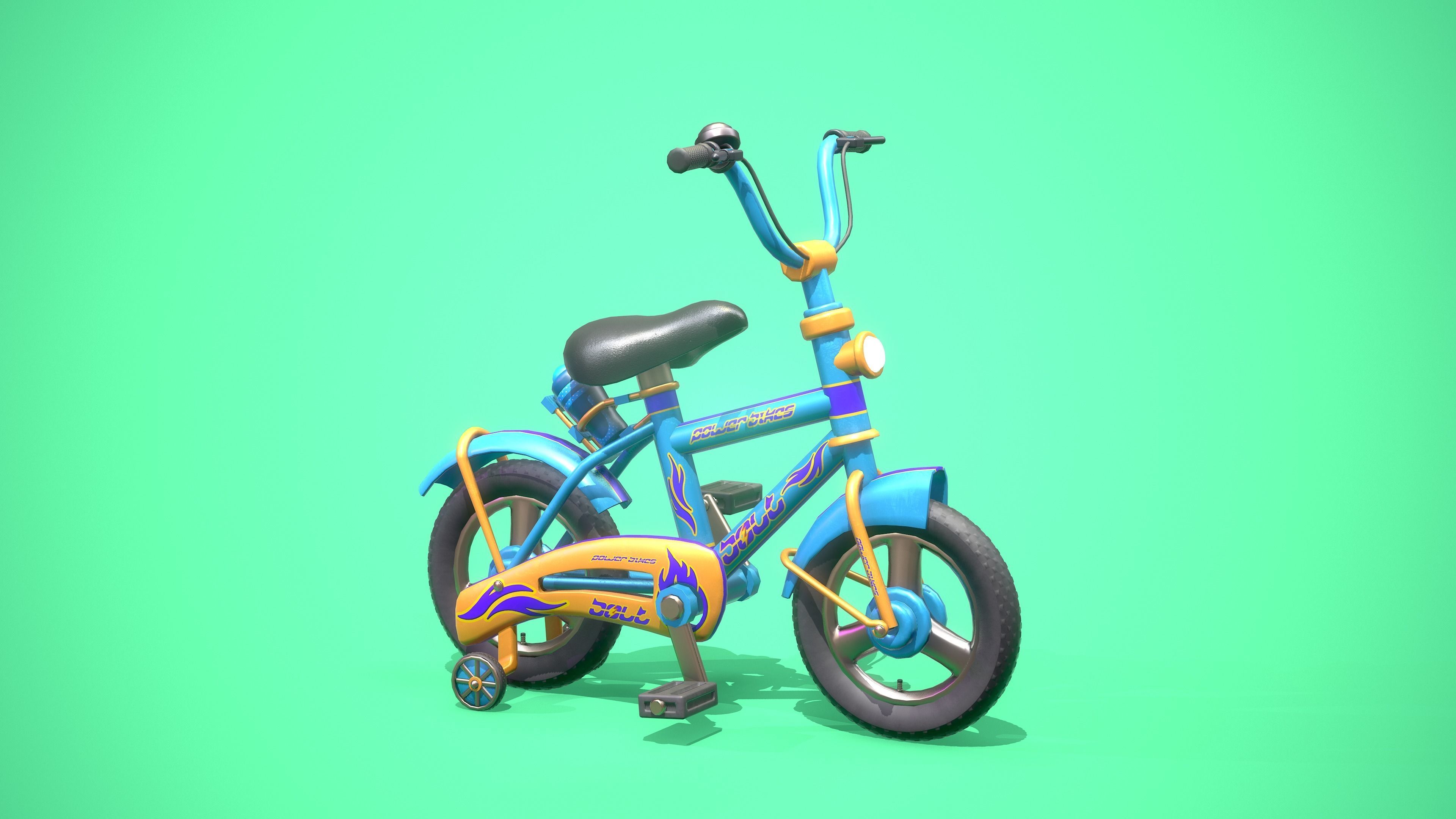 Low Poly Cartoony Bicycle Pack for Ar Vr and Games 3D Model Collection_6