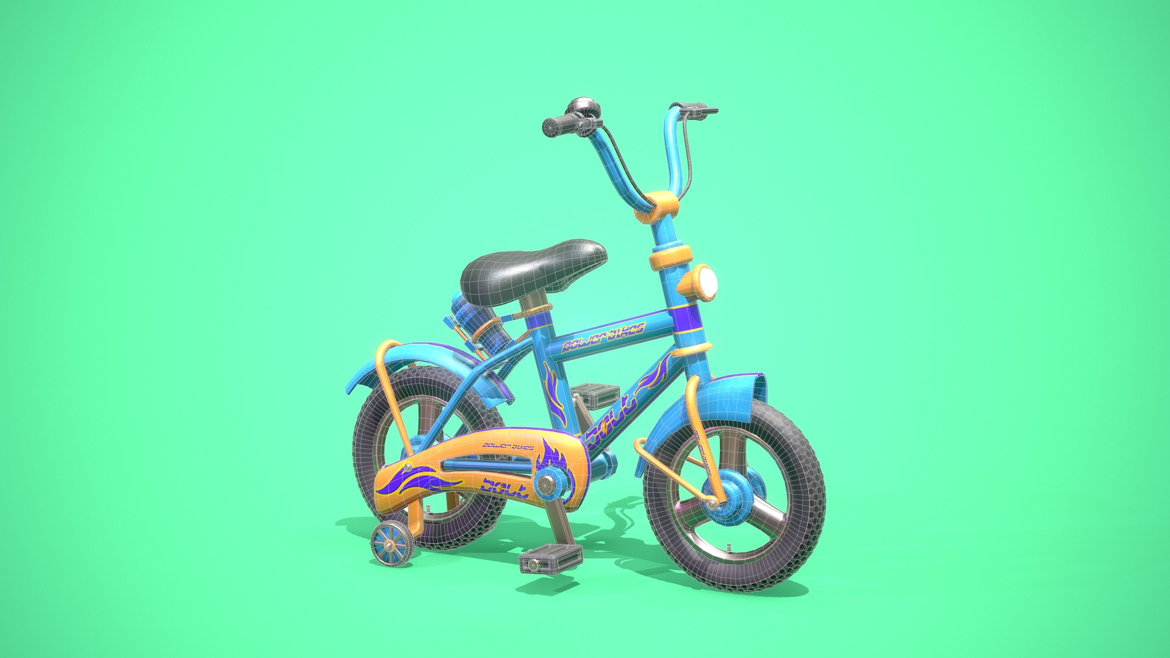 Low Poly Cartoony Bicycle Pack for Ar Vr and Games 3D Model Collection_13