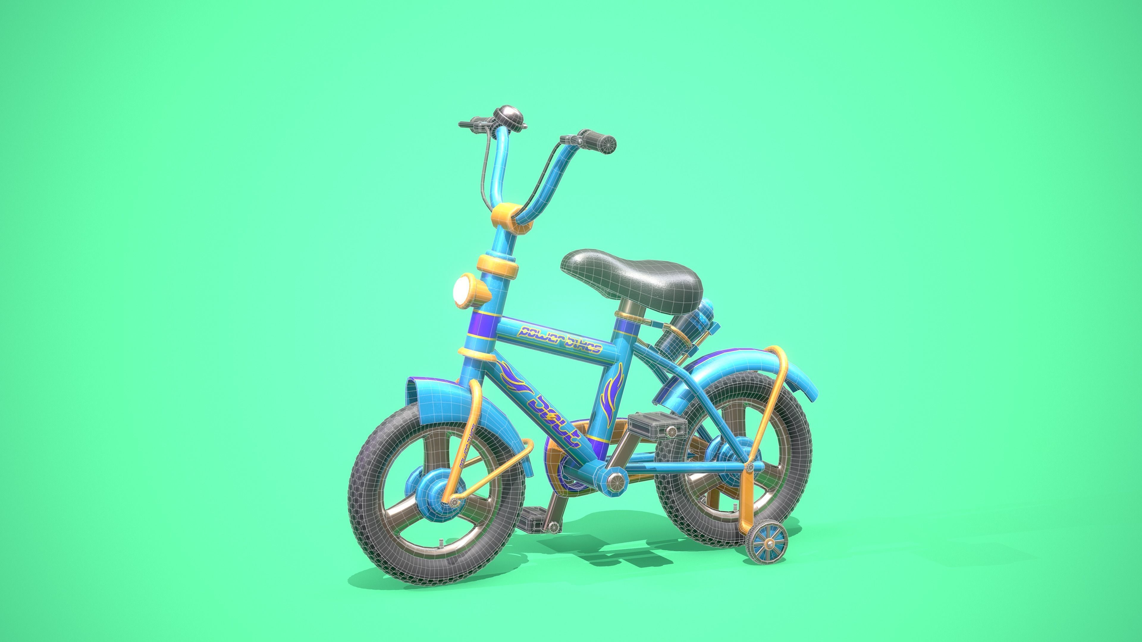 Low Poly Cartoony Bicycle Pack for Ar Vr and Games 3D Model Collection_12