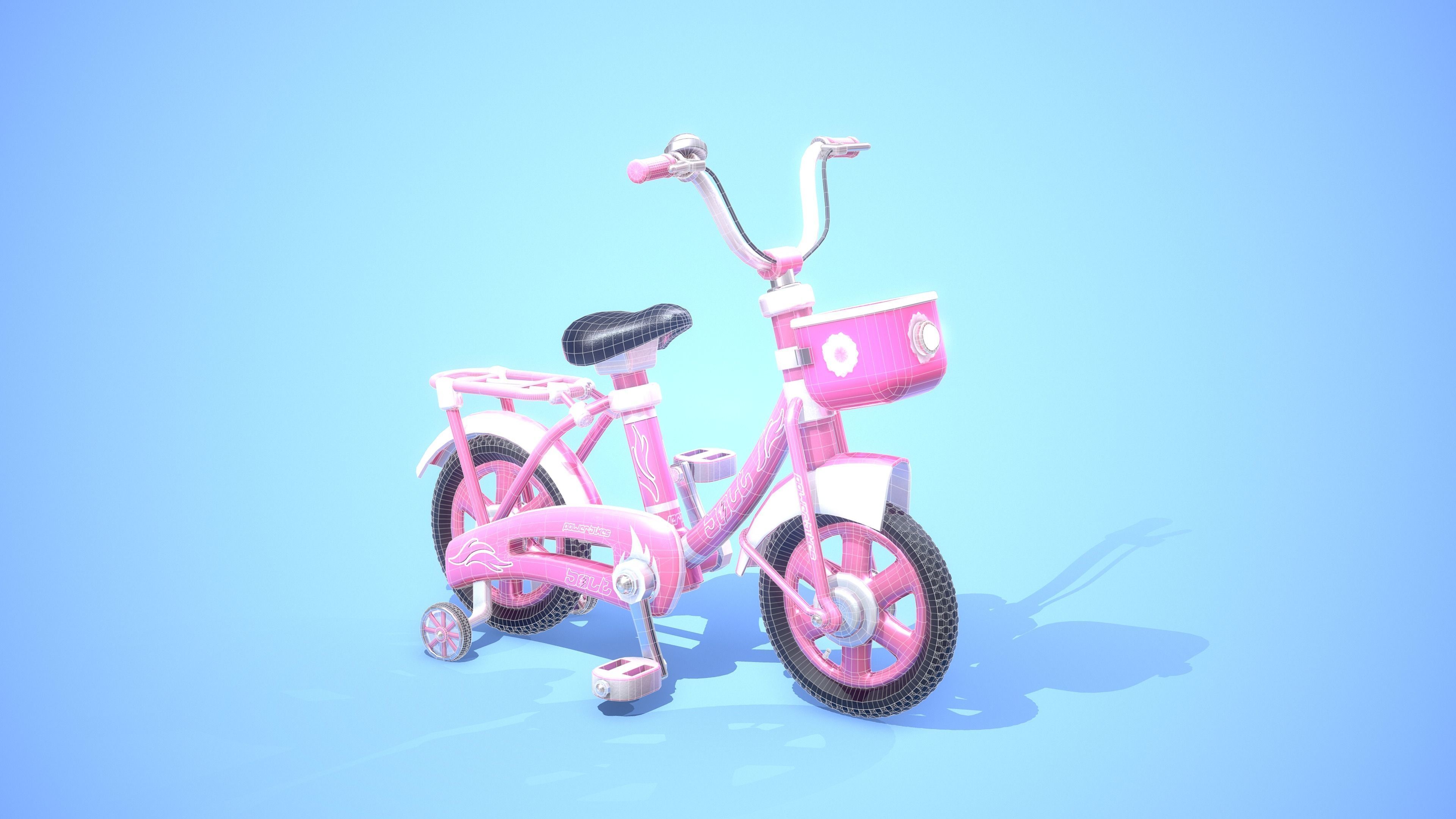Low Poly Cartoony Bicycle Pack for Ar Vr and Games 3D Model Collection_16